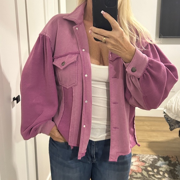 POL Jackets & Blazers - RARE BAR X POL Collaboration Plumberry Oversized Shacket |Size Small